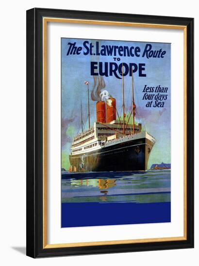 St Lawrence Route To Europe-null-Framed Art Print