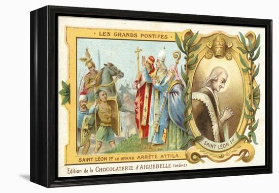 St Leo the Great Stops Attila the Hun's Conquest of Italy, 452-null-Framed Premier Image Canvas