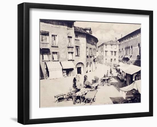 St Leonard's Square in Treviso-Luigi Vacca-Framed Giclee Print