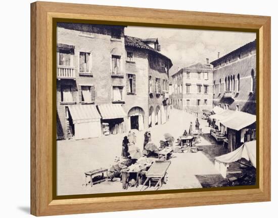 St Leonard's Square in Treviso-Luigi Vacca-Framed Premier Image Canvas