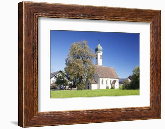 St. Leonhard Church, Froschhausen Near Murnau Am Staffelsee, Upper Bavaria, Bavaria, Germany-Markus Lange-Framed Photographic Print