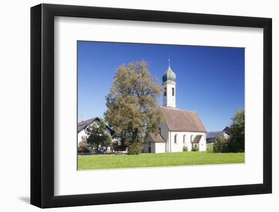 St. Leonhard Church, Froschhausen Near Murnau Am Staffelsee, Upper Bavaria, Bavaria, Germany-Markus Lange-Framed Photographic Print