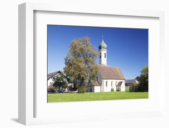 St. Leonhard Church, Froschhausen Near Murnau Am Staffelsee, Upper Bavaria, Bavaria, Germany-Markus Lange-Framed Photographic Print