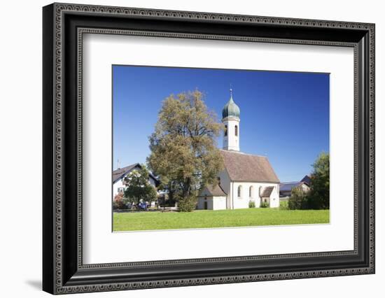 St. Leonhard Church, Froschhausen Near Murnau Am Staffelsee, Upper Bavaria, Bavaria, Germany-Markus Lange-Framed Photographic Print