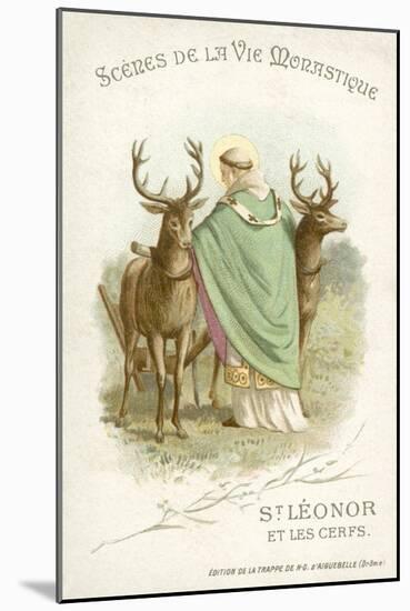 St Leonor and the Deer-null-Mounted Giclee Print
