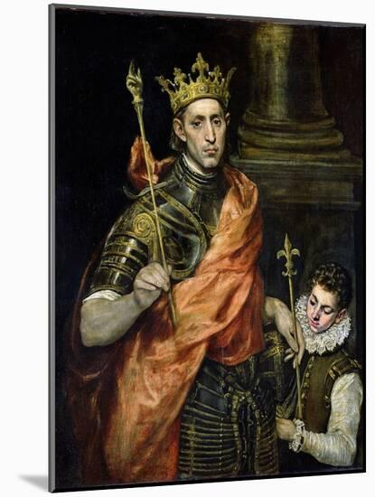 St. Louis (1215-70) and His Page, circa 1585-90-El Greco-Mounted Giclee Print