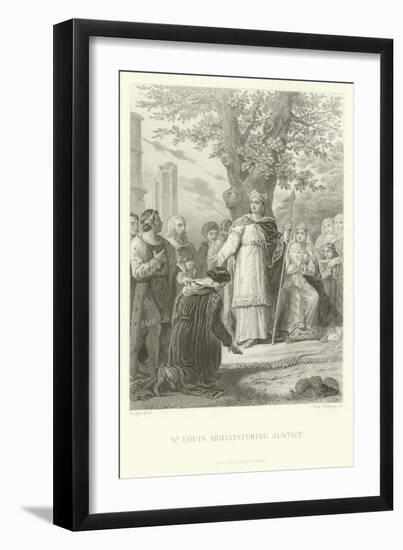 St Louis Administering Justice-Alphonse Marie de Neuville-Framed Giclee Print
