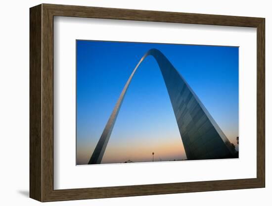 St. Louis Arch at Sunset with Eads Bridge, MO-null-Framed Photographic Print