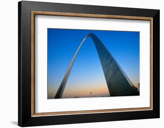 St. Louis Arch at Sunset with Eads Bridge, MO-null-Framed Photographic Print