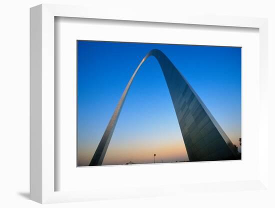 St. Louis Arch at Sunset with Eads Bridge, MO-null-Framed Photographic Print