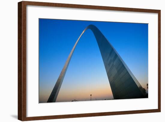 St. Louis Arch at Sunset with Eads Bridge, MO-null-Framed Photographic Print