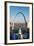 St. Louis arch with Old Courthouse and Mississippi River, MO-null-Framed Photographic Print