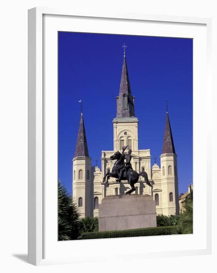 St. Louis Cathedral in French Quarter at Jackson Square, New Orleans, Louisiana, USA-Adam Jones-Framed Photographic Print