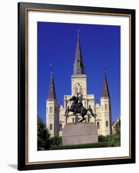 St. Louis Cathedral in French Quarter at Jackson Square, New Orleans, Louisiana, USA-Adam Jones-Framed Photographic Print