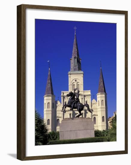 St. Louis Cathedral in French Quarter at Jackson Square, New Orleans, Louisiana, USA-Adam Jones-Framed Photographic Print