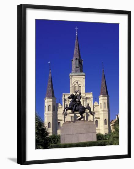 St. Louis Cathedral in French Quarter at Jackson Square, New Orleans, Louisiana, USA-Adam Jones-Framed Photographic Print