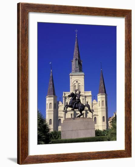 St. Louis Cathedral in French Quarter at Jackson Square, New Orleans, Louisiana, USA-Adam Jones-Framed Photographic Print