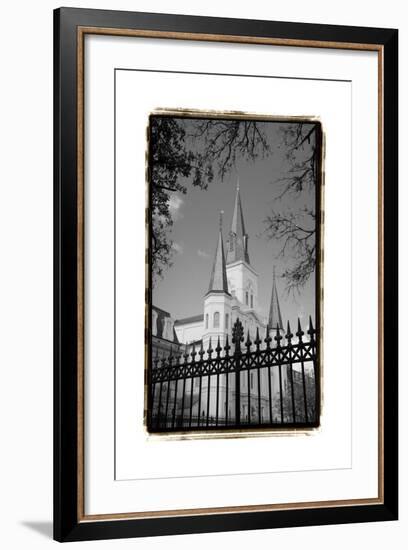 St. Louis Cathedral, Jackson Square II-Laura Denardo-Framed Art Print