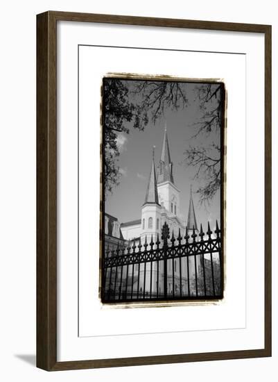 St. Louis Cathedral, Jackson Square II-Laura Denardo-Framed Art Print