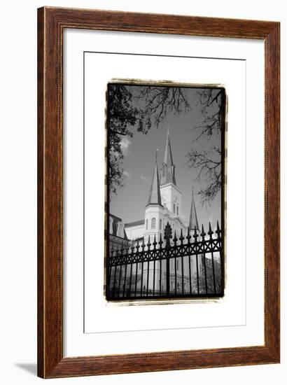 St. Louis Cathedral, Jackson Square II-Laura Denardo-Framed Art Print