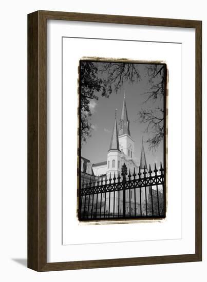 St. Louis Cathedral, Jackson Square II-Laura Denardo-Framed Art Print