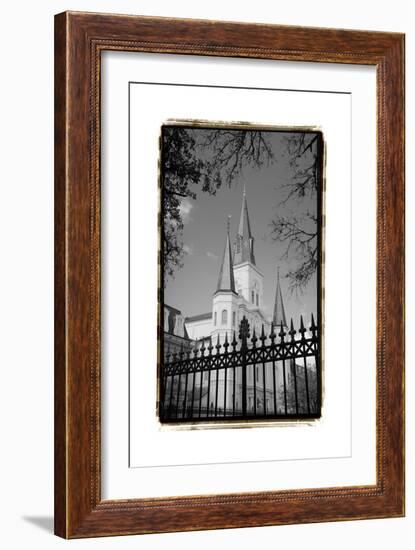 St. Louis Cathedral, Jackson Square II-Laura Denardo-Framed Art Print