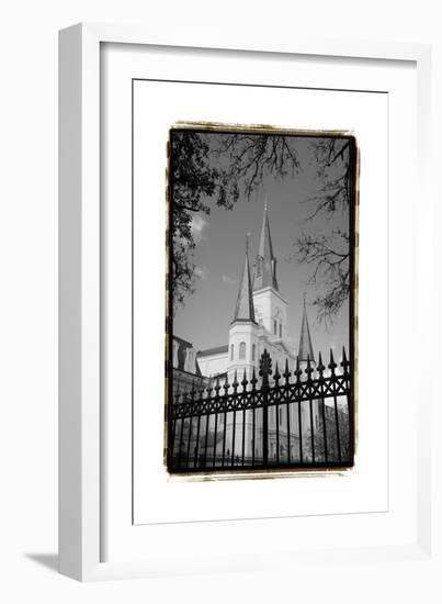 St. Louis Cathedral, Jackson Square II-Laura Denardo-Framed Art Print