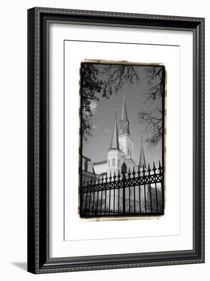 St. Louis Cathedral, Jackson Square II-Laura Denardo-Framed Art Print