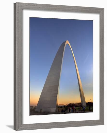 St. Louis Gateway Arch at Dusk, St. Louis, Missouri, Usa-Adam Jones-Framed Photographic Print