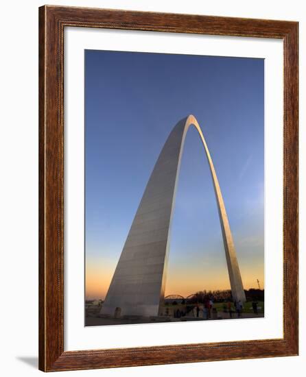 St. Louis Gateway Arch at Dusk, St. Louis, Missouri, Usa-Adam Jones-Framed Photographic Print