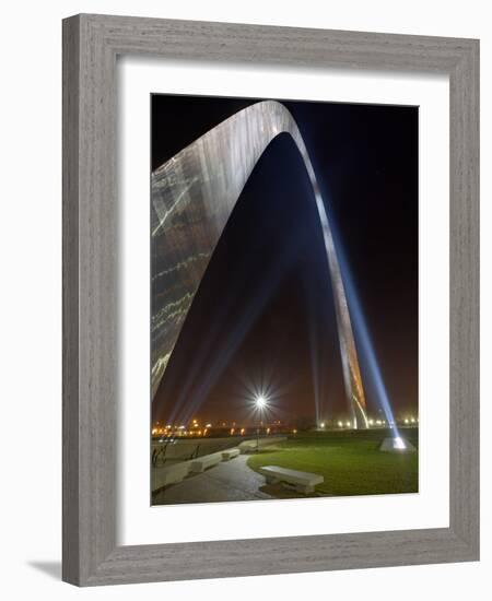 St. Louis Gateway Arch at Dusk, St. Louis, Missouri, Usa-Adam Jones-Framed Photographic Print