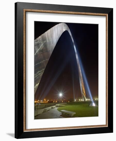 St. Louis Gateway Arch at Dusk, St. Louis, Missouri, Usa-Adam Jones-Framed Photographic Print