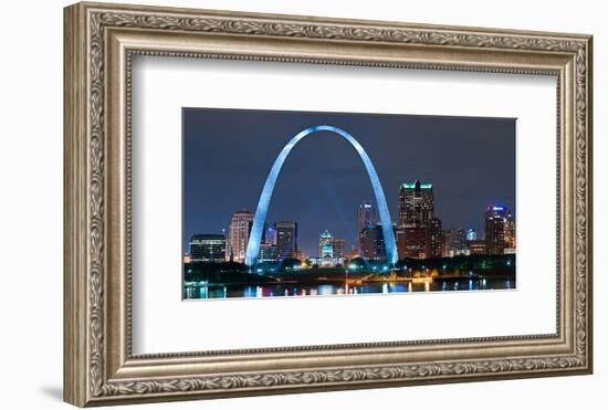 St. Louis Gateway Arch - Night-null-Framed Art Print