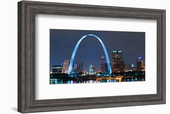 St. Louis Gateway Arch - Night-null-Framed Art Print