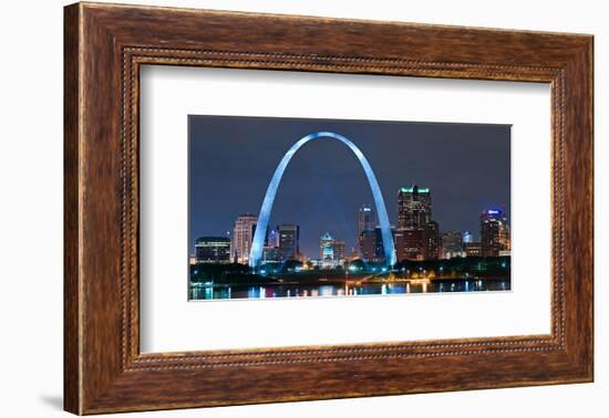 St. Louis Gateway Arch - Night-null-Framed Art Print