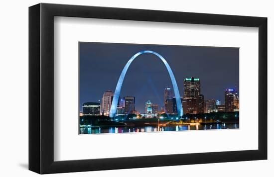 St. Louis Gateway Arch - Night-null-Framed Art Print