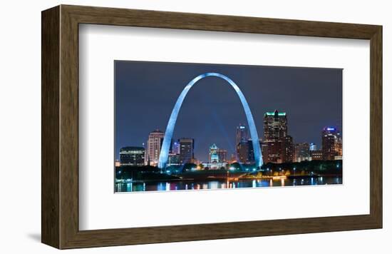 St. Louis Gateway Arch - Night-null-Framed Art Print