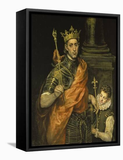 St, Louis, King of France and His Page, 1587-97-El Greco-Framed Premier Image Canvas