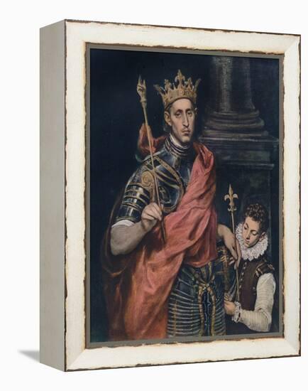 'St. Louis King of France with a Page', c1590-El Greco-Framed Premier Image Canvas