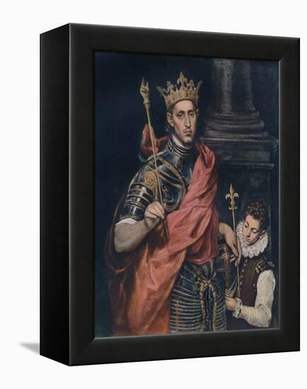'St. Louis King of France with a Page', c1590-El Greco-Framed Premier Image Canvas