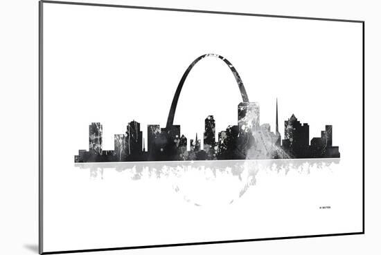 St Louis Missouri Skyline-Marlene Watson-Mounted Giclee Print