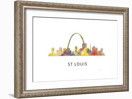 St Louis Missouri Skyline-Marlene Watson-Framed Giclee Print