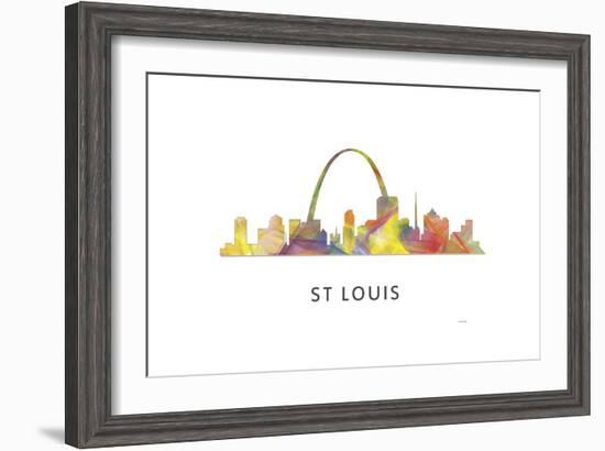 St Louis Missouri Skyline-Marlene Watson-Framed Giclee Print