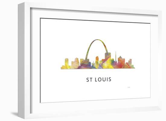 St Louis Missouri Skyline-Marlene Watson-Framed Giclee Print