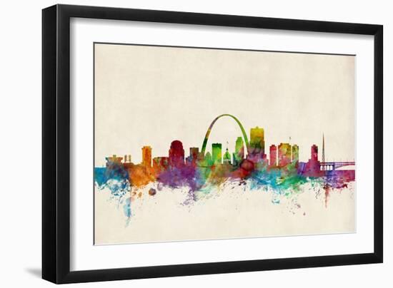 St Louis Missouri Skyline-Michael Tompsett-Framed Art Print