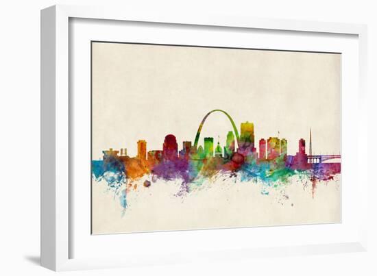 St Louis Missouri Skyline-Michael Tompsett-Framed Art Print