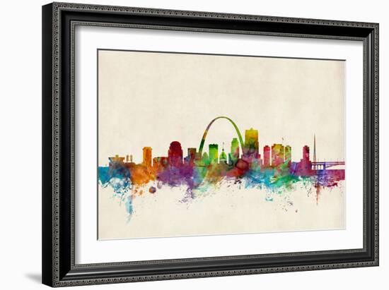 St Louis Missouri Skyline-Michael Tompsett-Framed Art Print