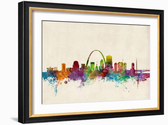 St Louis Missouri Skyline-Michael Tompsett-Framed Art Print