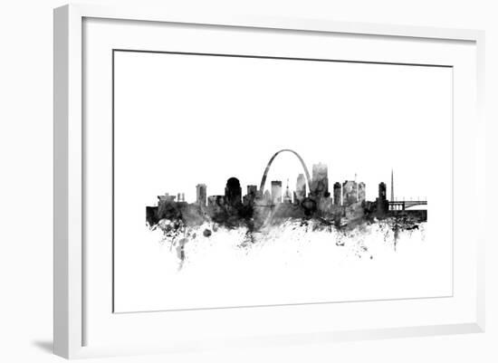 St Louis Missouri Skyline-Michael Tompsett-Framed Art Print