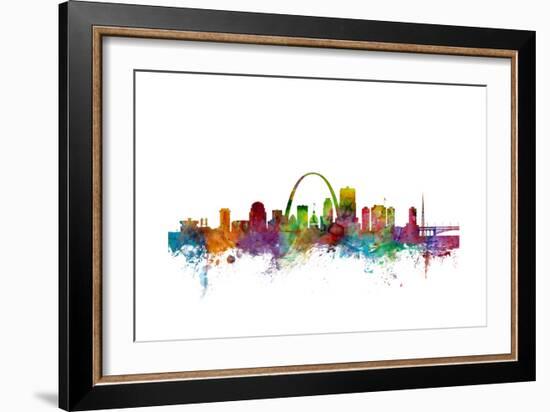 St Louis Missouri Skyline-Michael Tompsett-Framed Art Print